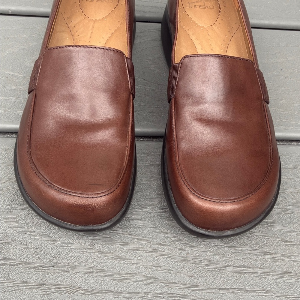 Dansko Dorie Leather Comfort Loafer Slip On Brown Size EU 37 US 6.5-7 - Picture 6 of 13